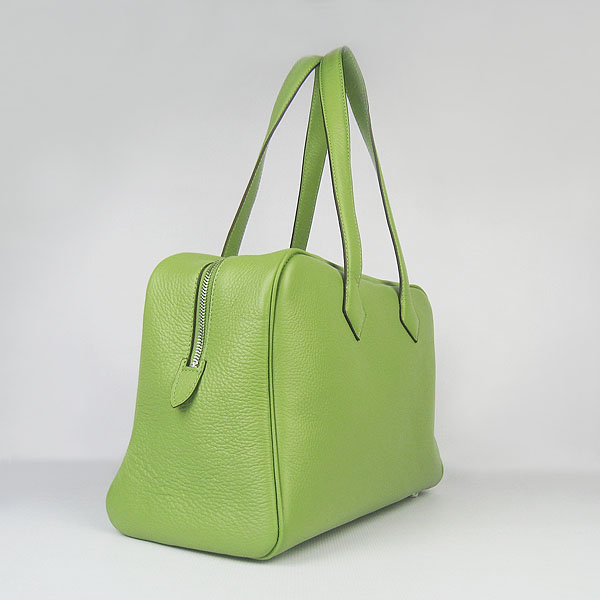 Best Replica Hermes Victoria Cowskin Leather Bags Green 2010 H2802 - Click Image to Close